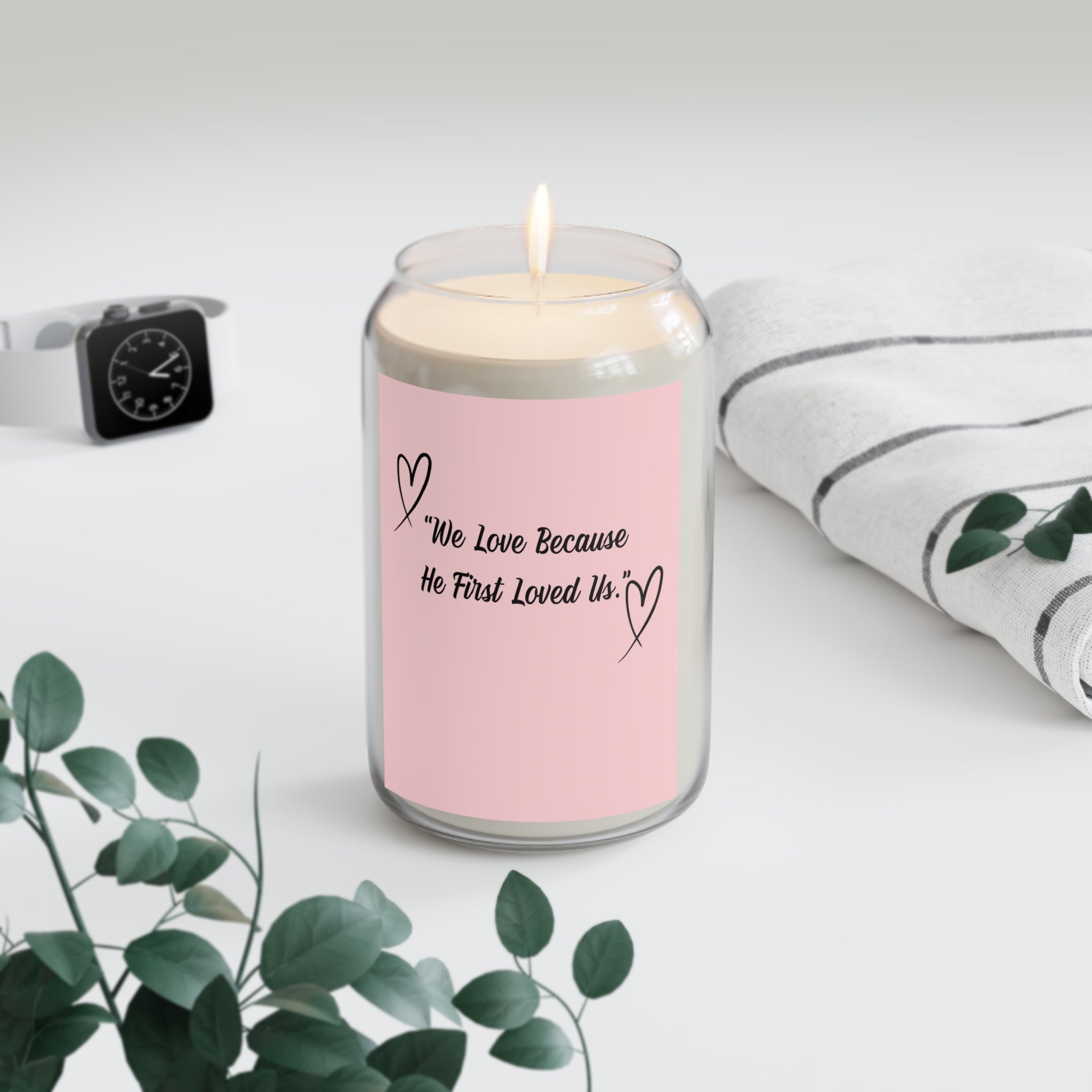 Inspirational Soy Candle - "As Water Reflects the Face, So One's Life Reflects the Heart" (13.75 oz)